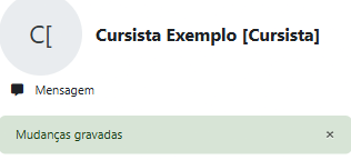 Tela de confirmação do e-mail