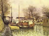O canal Saint-Martin em Paris, 1870